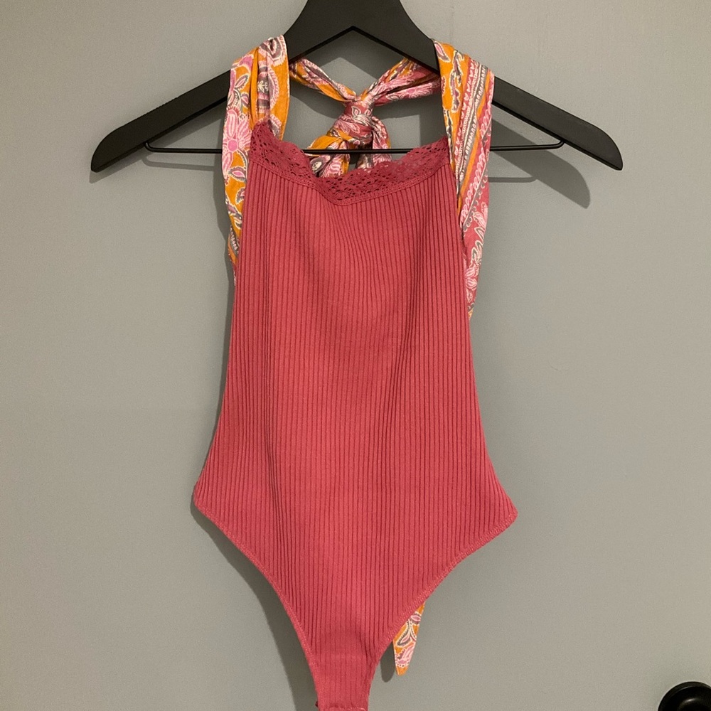 Free People Eyes For U Halter Bodysuit